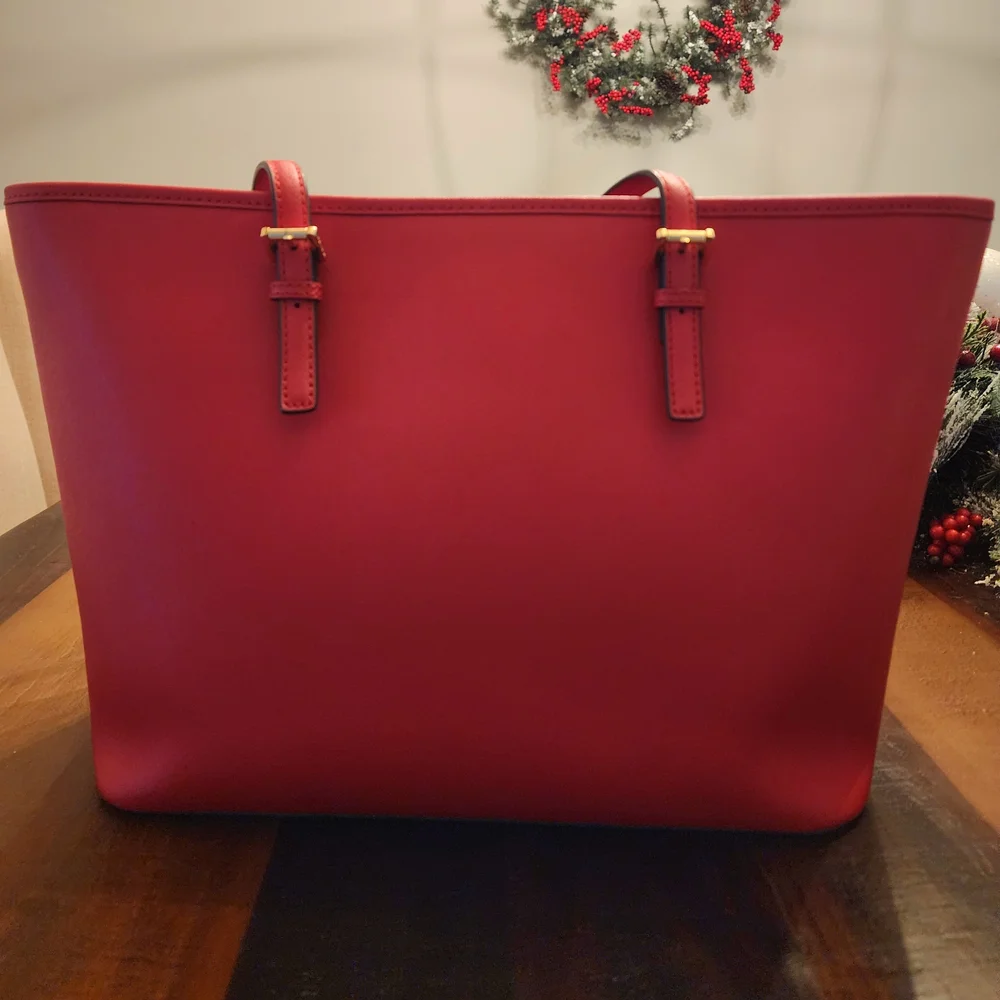 Michael Kors Red Tote Bag - Picture 2 of 16